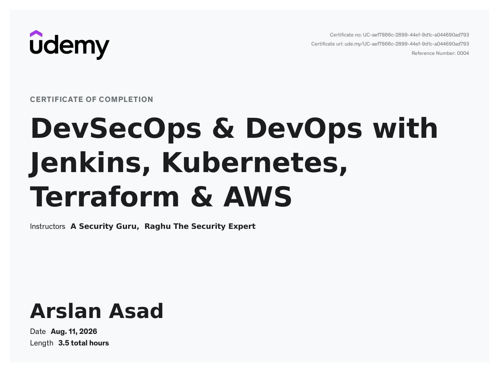 DevSecOps & DevOps with Jenkins, Kubernetes, Terraform & AWS